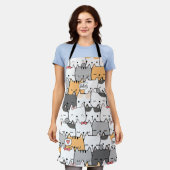 Nahtlose Muster Niedliche Katzen Schürze (Getragen)