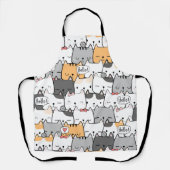 Nahtlose Muster Niedliche Katzen Schürze (Vorderseite)
