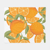 Nahtlose Muster orangefarbener Zitrusfrüchte, die Fleecedecke (Vorderseite (Horizontal))