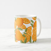 Nahtlose Muster orangefarbener Zitrusfrüchte, die Kaffeetasse (VorderseiteRechts)