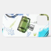 Nahtlose Muster Parfflasche und Aquarelltext Case-Mate iPhone Hülle (Rückseite (Horizontal))