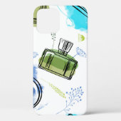 Nahtlose Muster Parfflasche und Aquarelltext Case-Mate iPhone Hülle (Rückseite)