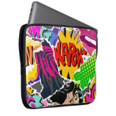Nahtlose Muster Pop Art Comic Stil. Collage of Laptopschutzhülle (Vorne Rechts)