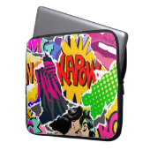 Nahtlose Muster Pop Art Comic Stil. Collage of Laptopschutzhülle (Vorderseite Links)