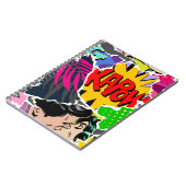 Nahtlose Muster Pop Art Comic Stil. Collage of Notizblock (Linke Seite)