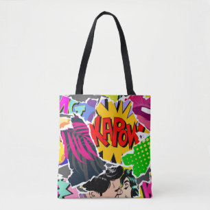 Nahtlose Muster Pop Art Comic Stil. Collage of  Tasche