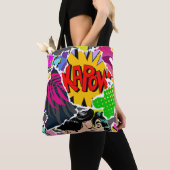 Nahtlose Muster Pop Art Comic Stil. Collage of Tasche (Von Nahem)