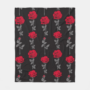 Nahtlose Muster rote Rose Blume Vintag abstrakt Fleecedecke