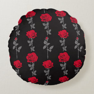 Nahtlose Muster rote Rose Blume Vintag abstrakt Rundes Kissen