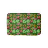 Nahtlose Muster tropische Früchte und grüner Hinte Badematte (Vorderseite)