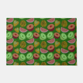 Nahtlose Muster tropische Früchte und grüner Hinte Fußmatte (Vorderseite)