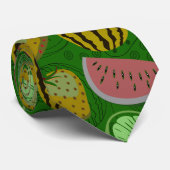 Nahtlose Muster tropische Früchte und grüner Hinte Krawatte (Gerollt)