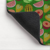 Nahtlose Muster tropische Früchte und grüner Hinte Mousepad (Ecke)