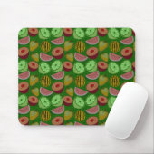 Nahtlose Muster tropische Früchte und grüner Hinte Mousepad (Mit Mouse)