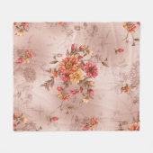 nahtlose Muster und Blume mit Hintergrundkunst,fla Fleecedecke (Vorderseite (Horizontal))