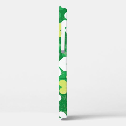 Nahtlose Muster verstreuter Klee und Kleeblatt Case-Mate iPhone Hülle (Rückseite / Links)