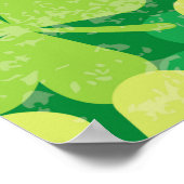 Nahtlose Muster verstreuter Klee und Kleeblatt Poster (Ecke)