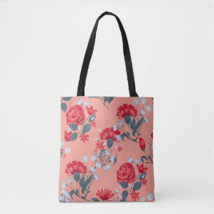 Nahtlose Muster Vintage Blumenmuster mit Rose. Tasche