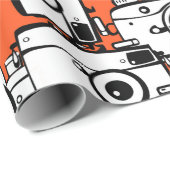 Nahtlose Muster Vintage Foto-Kameras Geschenkpapier (Rolleneckpunkt)