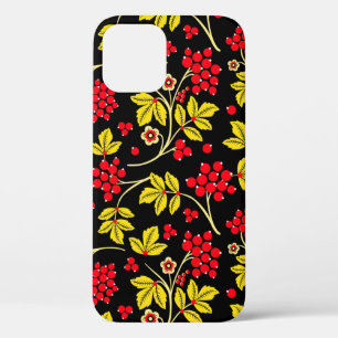 Nahtlose Muster von Blume und Beeren. Russisch Case-Mate iPhone Hülle