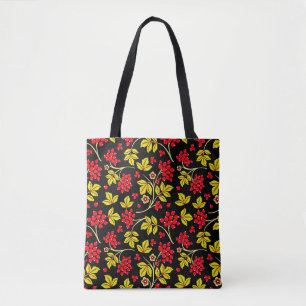  Nahtlose Muster von Blume und Beeren. Russisch  Tasche