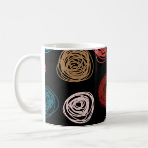 Nahtlose Muster von Hand gezeichnete abstrakte Pun Kaffeetasse