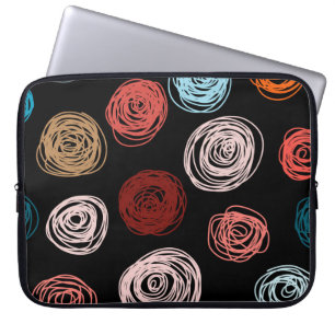 Nahtlose Muster von Hand gezeichnete abstrakte Pun Laptopschutzhülle