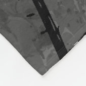 Nahtlose Muster von schwarz-weißen Mohnchen. Illus Fleecedecke (Ecke)