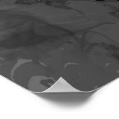 Nahtlose Muster von schwarz-weißen Mohnchen. Illus Poster (Ecke)