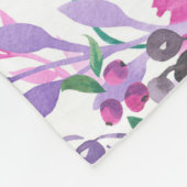 Nahtlose Muster von violetten Blumen und Beeren,bl Fleecedecke (Ecke)