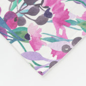 Nahtlose Muster von violetten Blumen und Beeren,bl Fleecedecke (Ecke)