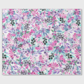 Nahtlose Muster von violetten Blumen und Beeren,bl Geschenkpapier (Flach)