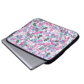 Nahtlose Muster von violetten Blumen und Beeren,bl Laptopschutzhülle (Vorne Knopf)