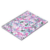 Nahtlose Muster von violetten Blumen und Beeren,bl Notizblock (Linke Seite)