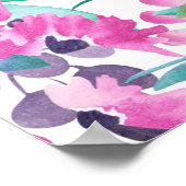 Nahtlose Muster von violetten Blumen und Beeren,bl Poster (Ecke)