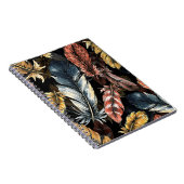 Nahtlose Muster von Vogelfedern. Notizblock (Rechte Seite)