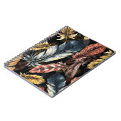 Nahtlose Muster von Vogelfedern. Notizblock (Linke Seite)