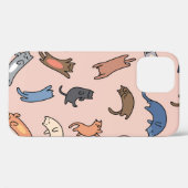 Nahtlose Musterdoodle-Katzen, Abbildung Case-Mate iPhone Hülle (Rückseite (Horizontal))