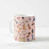 Nahtlose Musterdoodle-Katzen, Abbildung Kaffeetasse (Vorderseite Links)