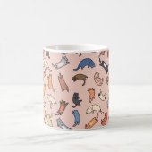 Nahtlose Musterdoodle-Katzen, Abbildung Kaffeetasse (Mittel)