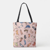 Nahtlose Musterdoodle-Katzen, Abbildung Tasche (Rückseite)