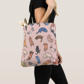 Nahtlose Musterdoodle-Katzen, Abbildung Tasche (Von Nahem)