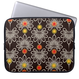 Nahtlose Mustergrafik floral stilvoll  Laptopschutzhülle