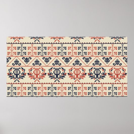 Nahtlose Musterkonstruktion mit traditioneller Pal Poster (Vorne)