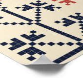 Nahtlose Musterkonstruktion mit traditioneller Pal Poster (Ecke)