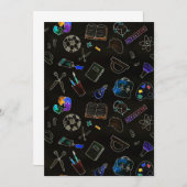 Nahtlose Musterzulage für Schulen Dankeskarte (Vorne/Hinten)