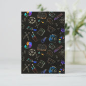 Nahtlose Musterzulage für Schulen Dankeskarte (Stehend Vorderseite)