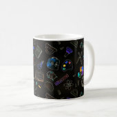 Nahtlose Musterzulage für Schulen Kaffeetasse (VorderseiteRechts)