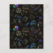 Nahtlose Musterzulage für Schulen Postkarte (Vorderseite)