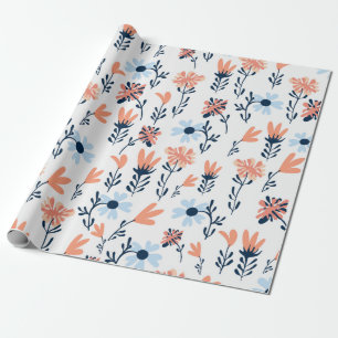 Nahtlose natürliche Blumenmuster, abstrakte Blume Geschenkpapier